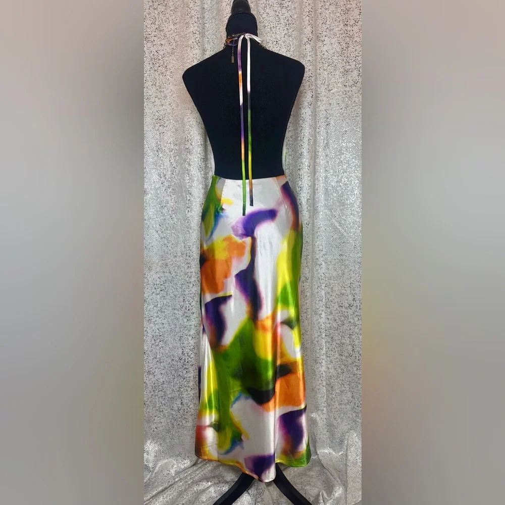 NWT Satin halter dress - Picture 2 of 3